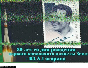 17:34z on the 18/12/2014 SSTV image from the ISS