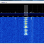 Screenshot from SDR# during the Tim Peake contact from the ISS on the 8/1/2016